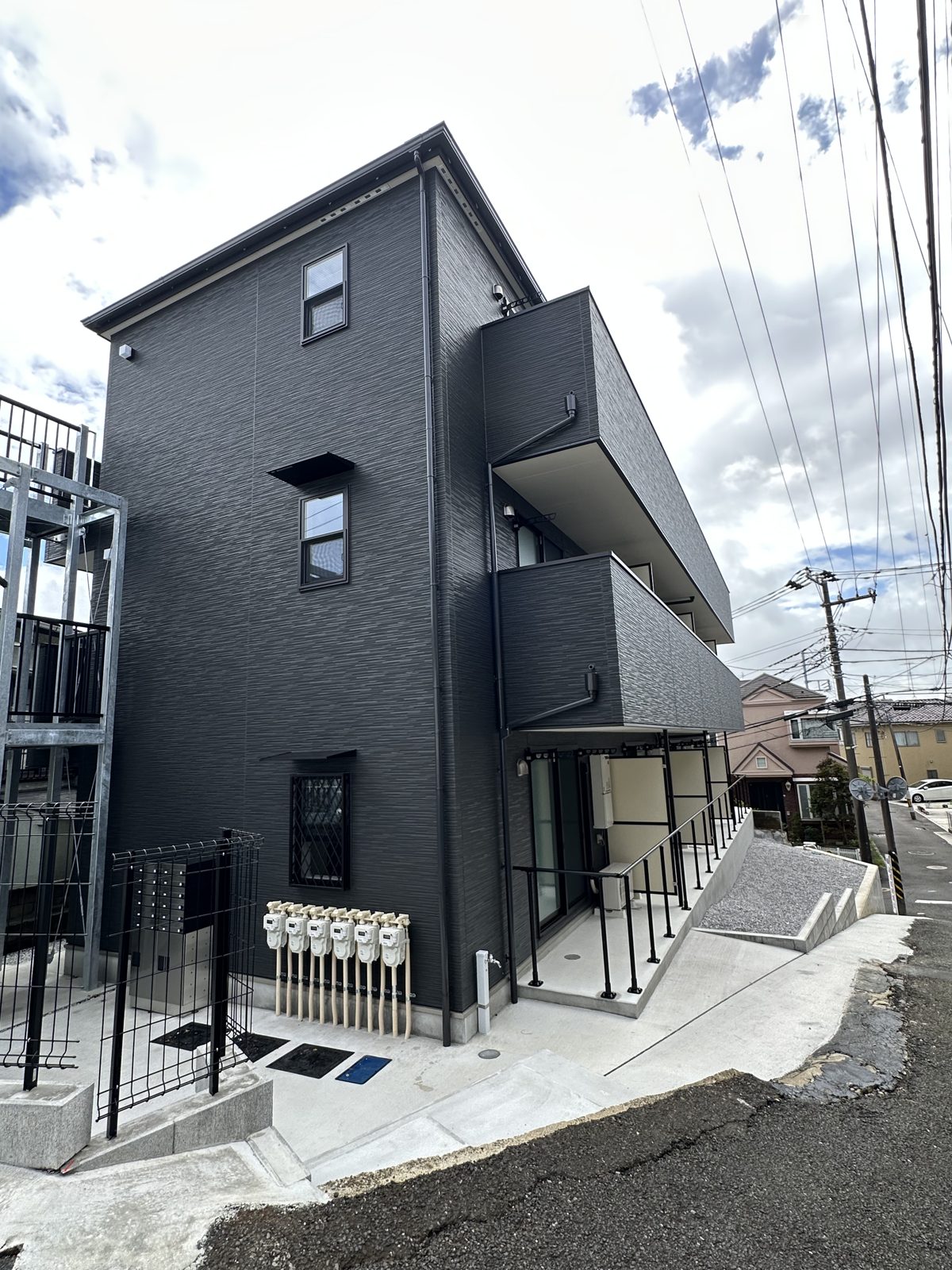 Building exterior, north side